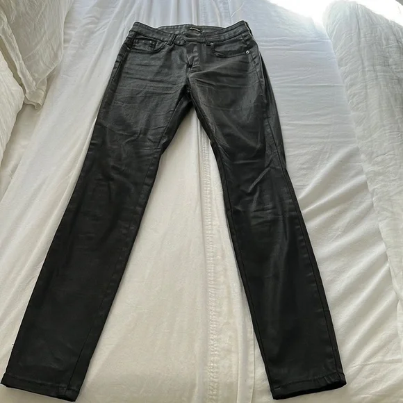 Massimo Dutti Jeans Massimo Dutti Waxed Black Jeans Poshmark